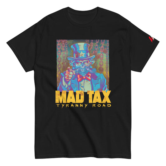 mad tax tshirt red white brutal max theft irs