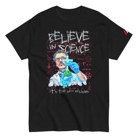 believe in science its the new religion tshirt rwb