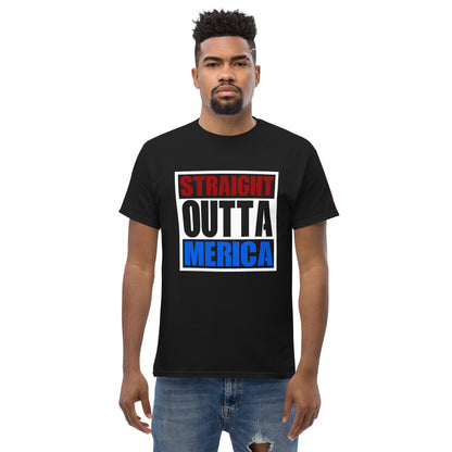 straight outta merica rwb tshirt funny patriotic