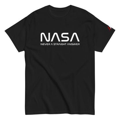 nasa never a straight answer red white brutal tshirt conspiracy